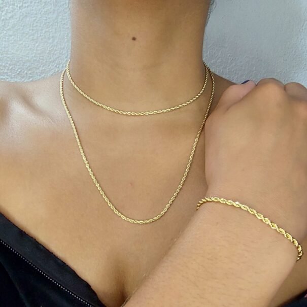 colar e pulseira cordão baiano